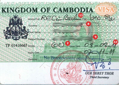 Cambodja visum